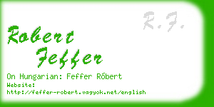 robert feffer business card